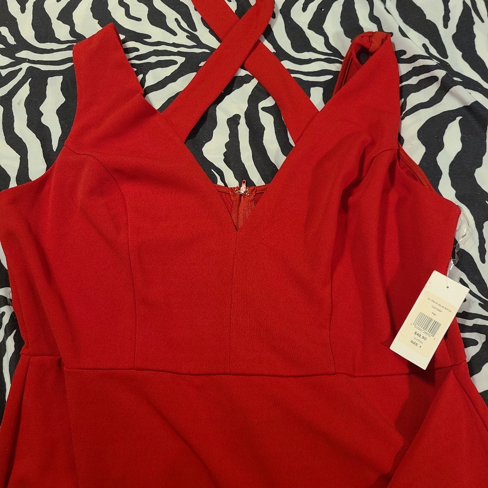 Red fashion dress 1x